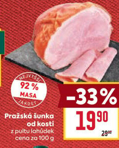 Šunka pražská od kosti nejvyšší jakosti