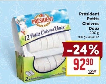 Sýr kozí Petits Chévres Doux Président