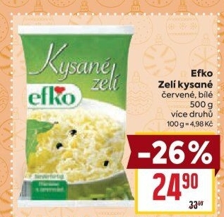 Zelí bílé kysané Efko
