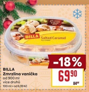 Zmrzlina ve vaničce Billa