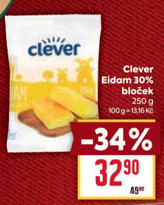 Sýr Eidam 30% Clever