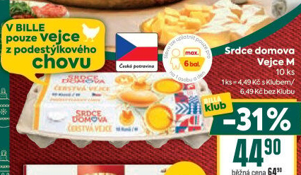 Vejce z podestýlky M Srdce Domova