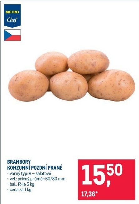 Brambory konzumní pozdní Metro Chef