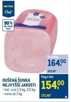 Dušená šunka nejvyšší jakosti Metro Chef