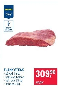 Flank steak Metro Chef