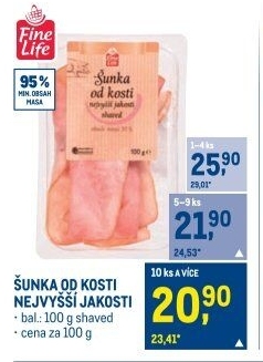 Šunka od kosti nejvyšší jakosti Fine Life
