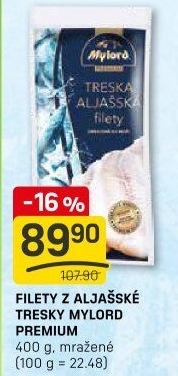 Aljašská treska filety mražená Premium Mylord