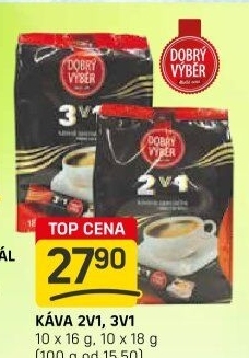 Instantní kávy porcované 2v1 Dobrý Výběr
