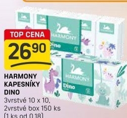 Kapesníčky papírové dětské 3vrstvé Harmony