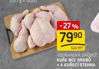 Kuře + 4 kuřecí stehna Vodňanské kuře