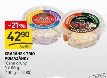 Pomazánky Trio Krajánek