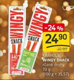 Snack sušený Wingy Krahulík