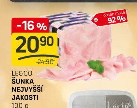 Šunka nejvyšší jakosti LE&amp