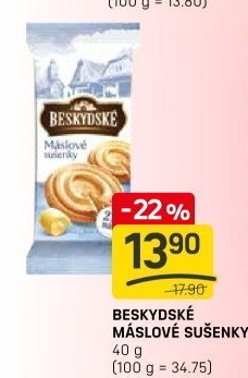 Sušenky s máslem Beskydské