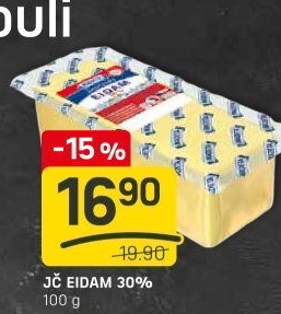 Sýr Eidam Jihočeský 30% Madeta