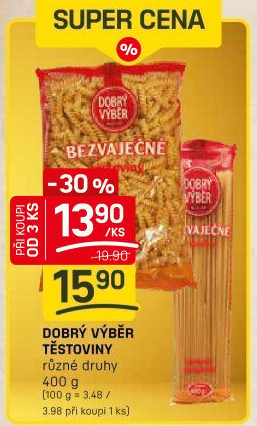 Těstoviny Dobrý Výběr