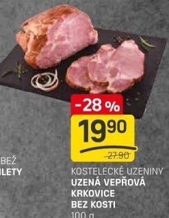 Vepřová krkovice uzená bez kosti Kostelecké uzeniny