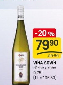 Vína Vinný sklep Sovín