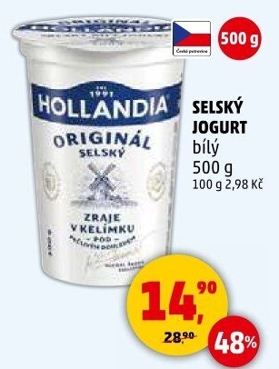 Bílý jogurt selský Hollandia