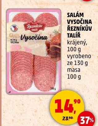 Salám Vysočina Řezníkův talíř