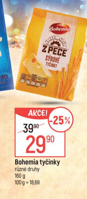 Tyčinky Z pece Bohemia Chips