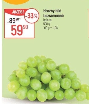 Hrozny bílé bezsemenné