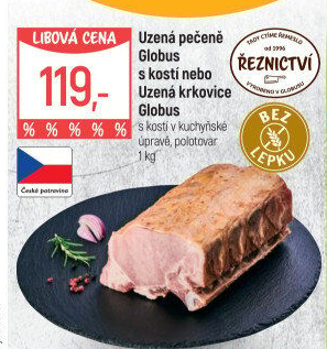 Uzená krkovice s kostí Globus