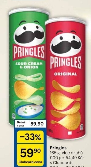 Chipsy Pringles - tubus