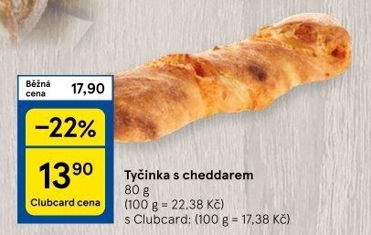 Pečivo tyčinka sýrová