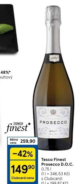 Prosecco brut DOC Tesco finest