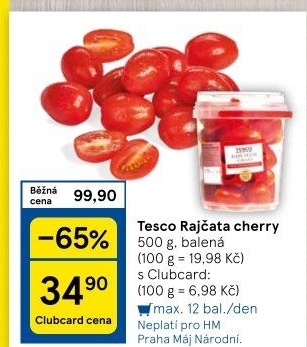 Rajčata cherry Tesco