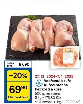 Řízky kuřecí stehenní mražené Vodňanské kuře