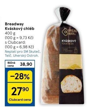 Chléb kváskový Tousťáček Breadway