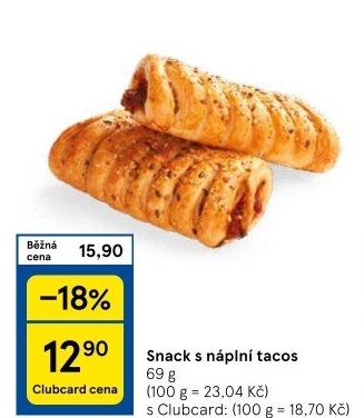 Snack se slanou náplní