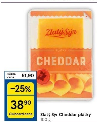 Sýr Cheddar Zlatý sýr