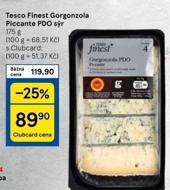 Sýr Gorgonzola Piccante Tesco Finest