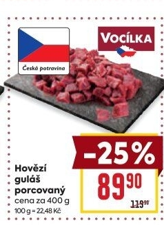 Hovězí maso na guláš Vocílka