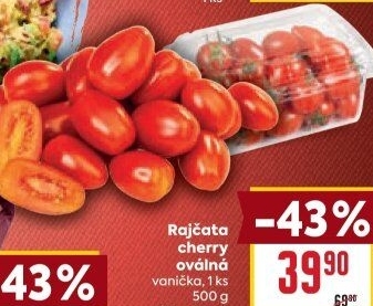 Rajčata cherry oválná