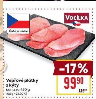 Řízky vepřové z kýty Vocílka