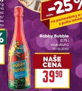 Sekt nealkoholický dětský Robby Bubble