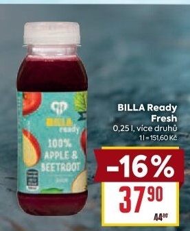 Šťávy Fresh 100 % Ready Billa