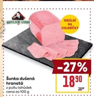 Šunka dušená hranatá Kostelecké uzeniny