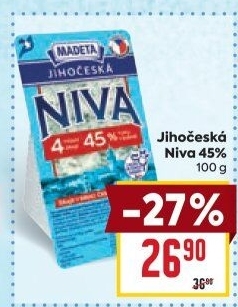 Sýr Niva Jihočeská 45% Madeta