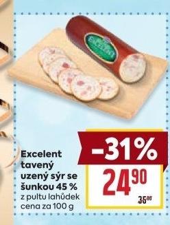 Sýr tavený salámový uzený 45% Excelent