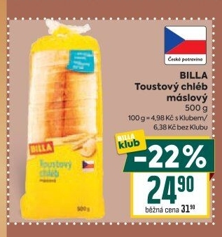 Toustový chléb Billa