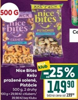 Kešu pražené Nice Bites