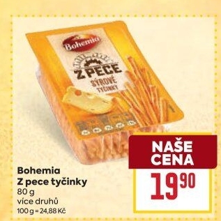 Tyčinky Z pece Bohemia Chips