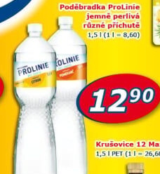 Ochucená voda Poděbradka Prolinie
