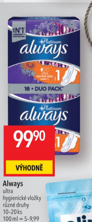 Dámské vložky Ultra Platinum Always