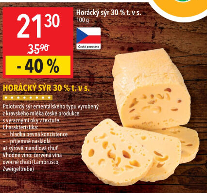 Sýr Horácký 30% Moravia